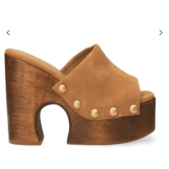 Cult Gaia Joplin square toe studded platform sandals size 36.5, - Picture 2 of 14